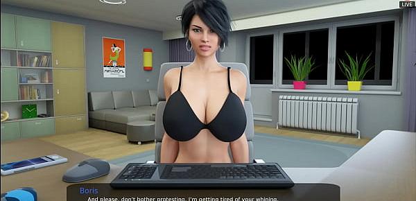 trends18 - Milfy City - v0.6e - Part 18 - First touch of my stepmom´s massive boobs (dubbing)